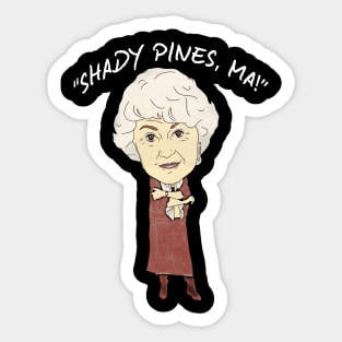 shady pines ma Sticker